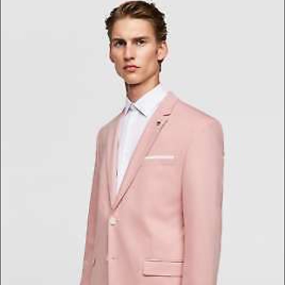 Pink blazer mens zara Clearance